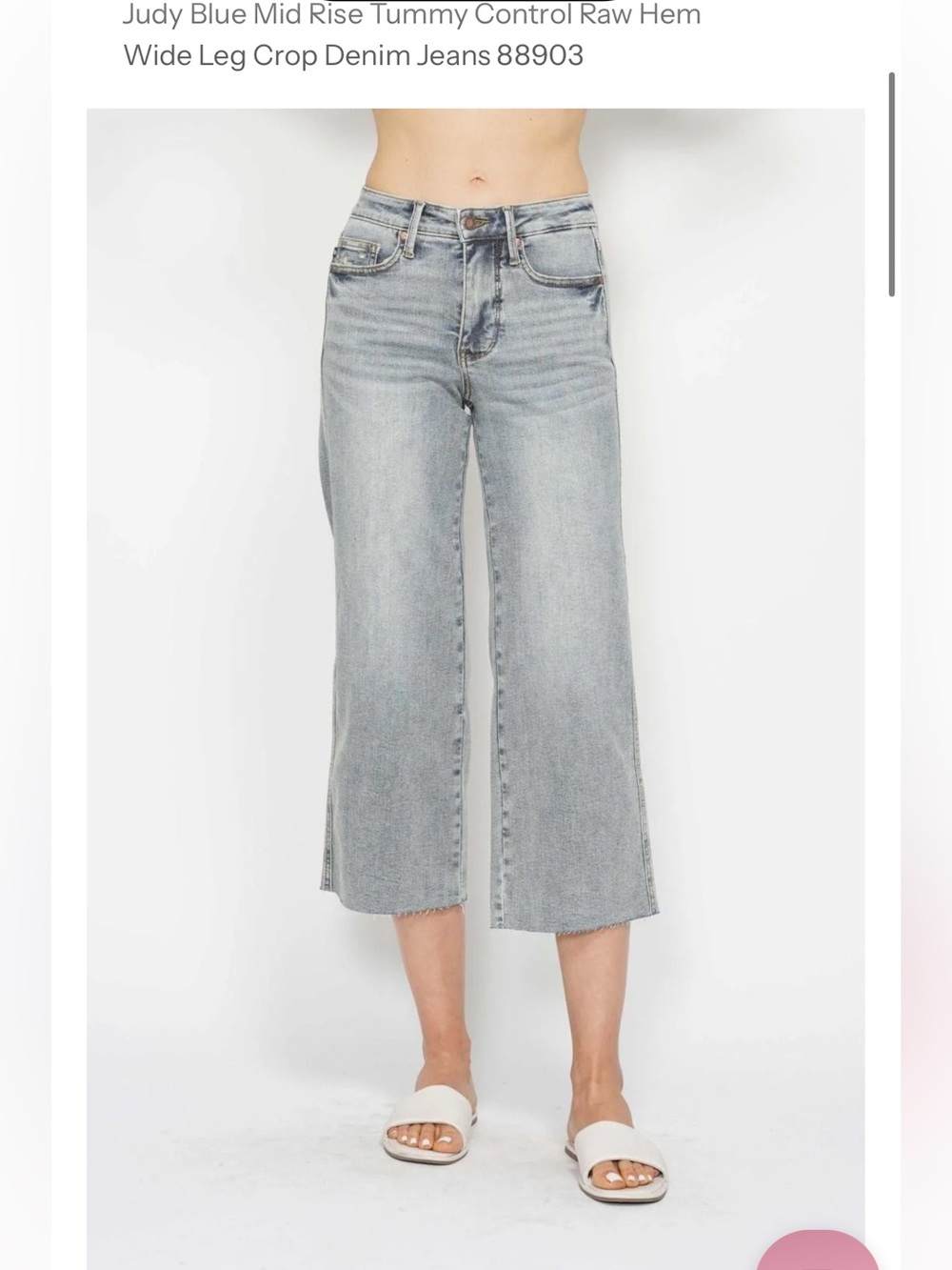 Judy Blue Wide Leg Crop Jeans